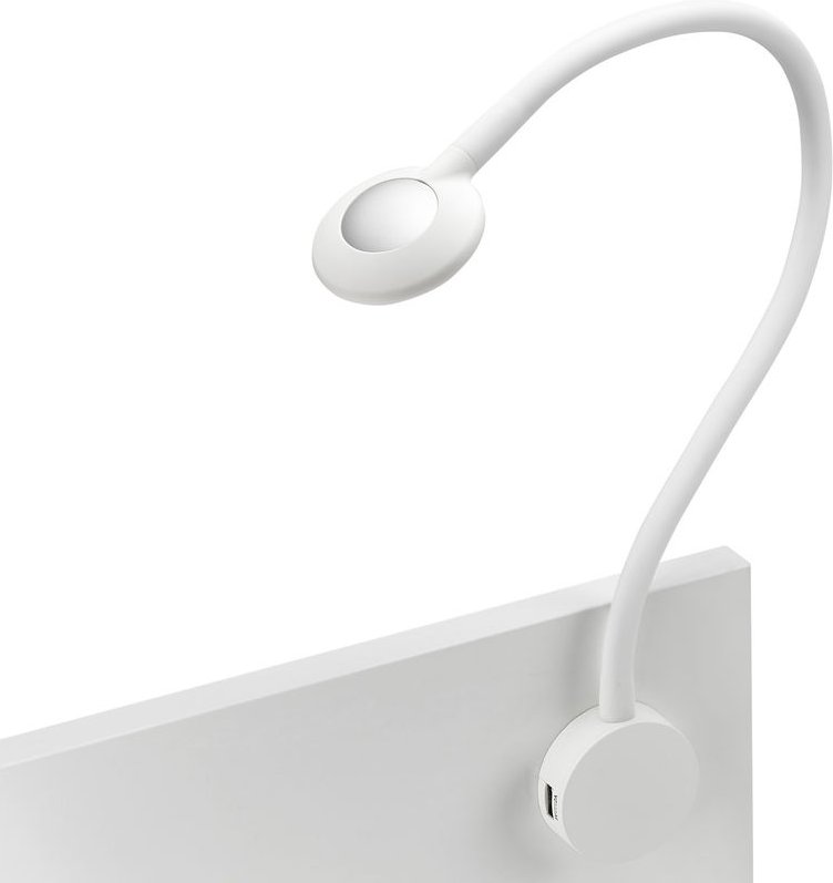 So-tech - junker Lighting led Bettleuchte / Leseleuchte luce weiß mit flexiblem Leuchtenarm, 2x usb Anschlüssen und Touc...