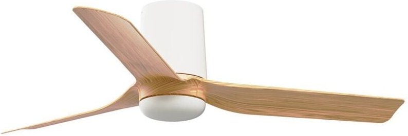 Faro Mini Punt Tub Kleiner Deckenventilator mit 3 Flügeln, mattweiß, Ahorn, Wiz Smart System