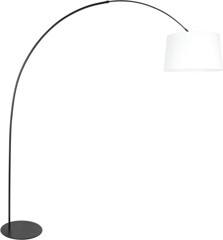 Anne Lighting - stehlampe - Curve - weiß schwarz - metall -