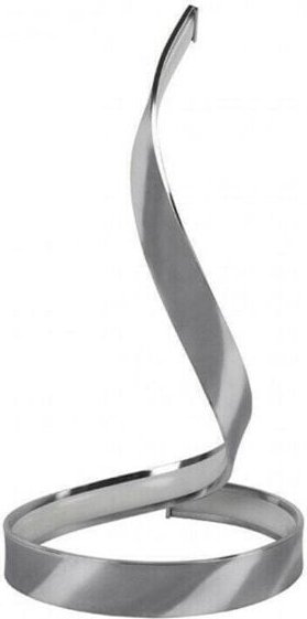 Trade Shop Traesio - Trade Shop - Moderne LED-Tischlampe, spiralförmig, gebogen, 12 w, Nachttischlampe, silberner Lampen...