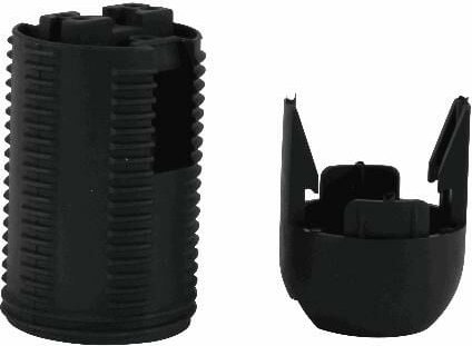 Lampen-Fassung Außengewindemantel e 14, schwarz Fassungen