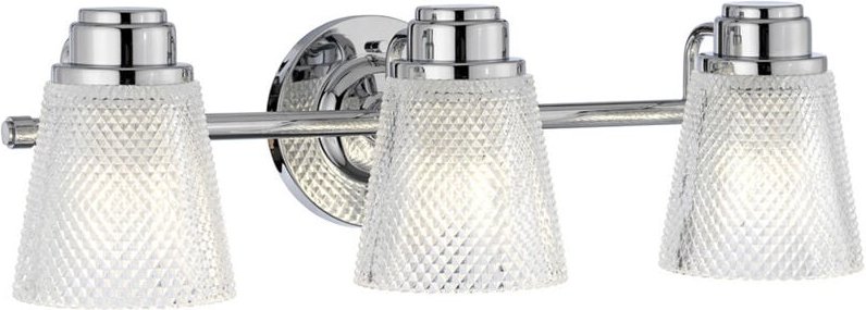 Hudson 3-flammige Wandleuchte Chrom poliert IP44