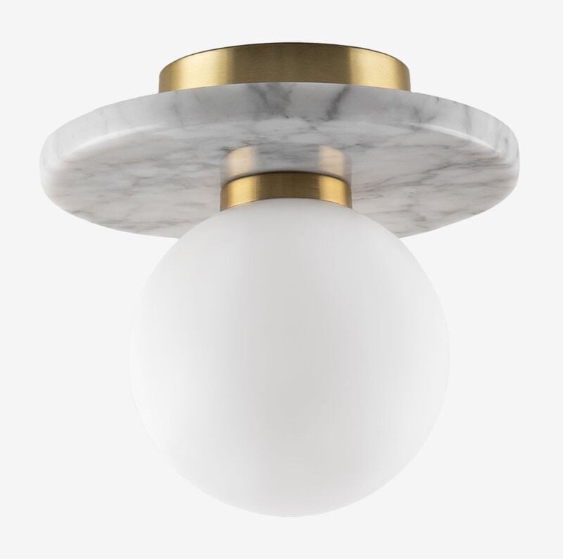 Eustace Deckenlampe aus Marmor und Glas Marmor - Sklum