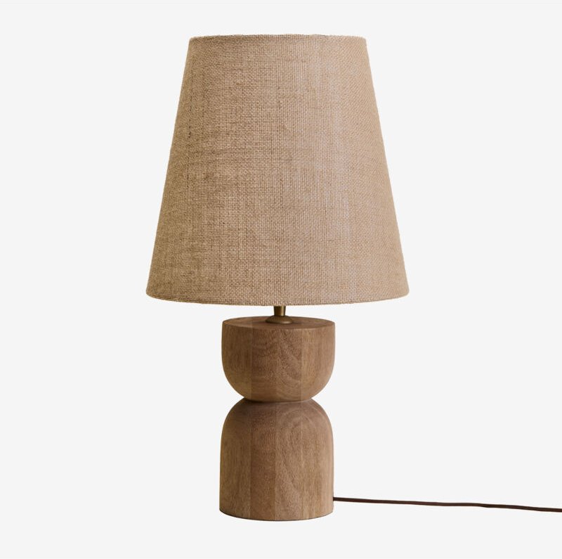 Diniz Tischlampe aus Mangoholz ↑20 cm - Sklum