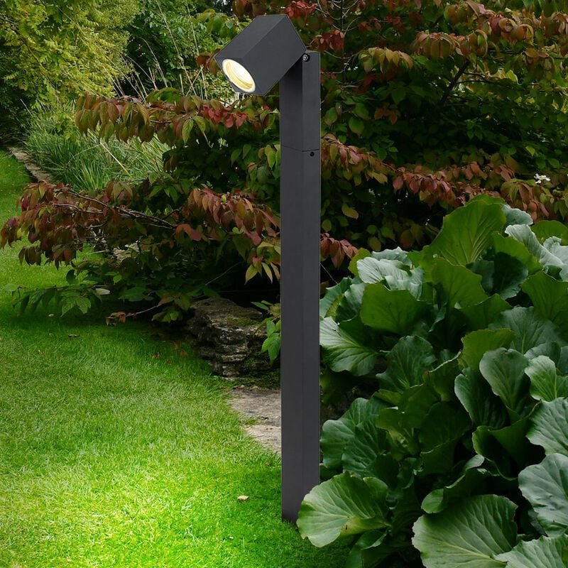 Thumbnail - Wegeleuchten Außen anthrazit Garten Stehlampe Aussen Außenleuchte Terrasse stehend, schwenkbar, 1x GU10, LxBxH 11,5x7,2x...