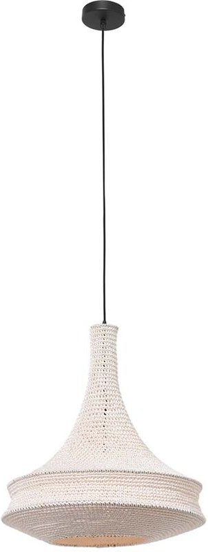 Steinhauer - Pendelleuchte Hängeleuchte Esszimmerleuchte weiß Geflecht-Schirm E27 Küche