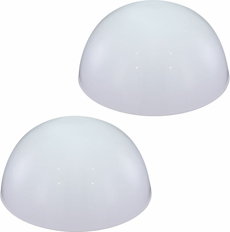 Solarleuchte Halbkugel Kugelleuchte Solar Außen Gartendeko Halbkugel, weiß, led Leuchtmittel, d 20 cm, 2er Set