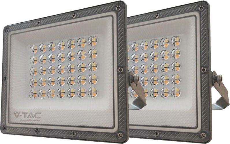 V-TAC LED-Flutlicht - CCT Serie - IP65 Wasserdicht - Gun Grey Gehäuse - 30W - 2350 Lumen - 3IN1 - 2er-Pack
