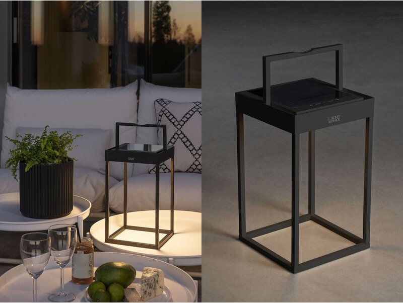 2er set Akku Tischleuchten Outdoor, per Solar & usb aufladbar mit Wandhalterung