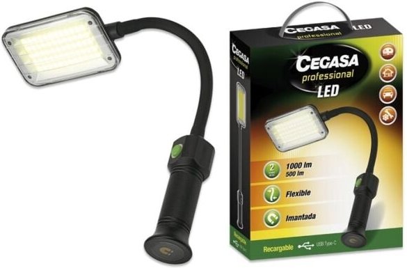 Professionelle flexible Taschenlampe led bis zu 1000lm -- Autonomie bis zu 4h - wiederaufladbare Batterie 2000mah usb-c ...