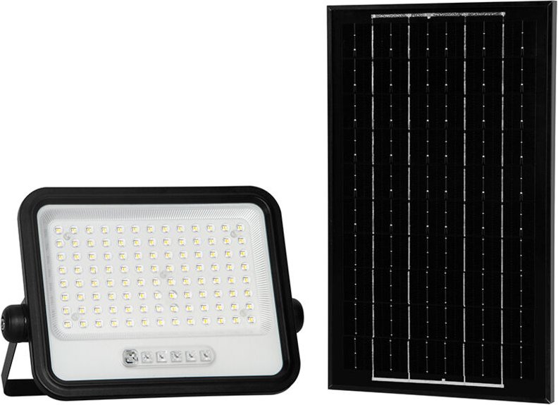 V-TAC 20W LED-Solarfluter mit Dämmerungssensor, Fernbedienung, Farbtemperatur 2000K-8000K, Schutzart IP65 - 24084