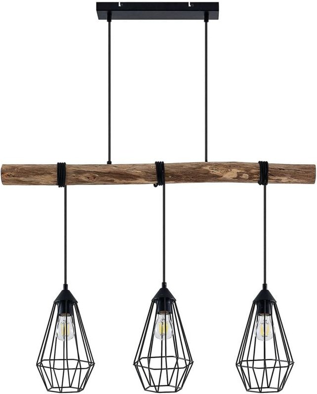 Pendelleuchte "Eldarion" aus Holz für Wohnzimmer & Esszimmer von Lindby