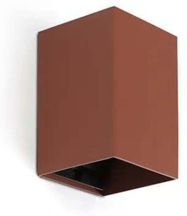 Lune quadratische glatte Terrakotta-Wandleuchte mit Schalter 40533