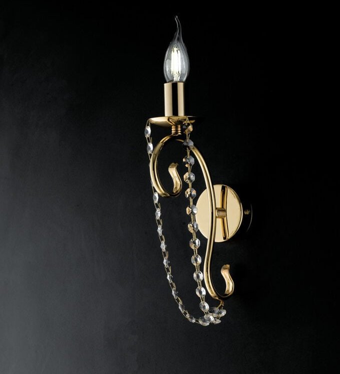 Bonetti Illumina - Magda - Wandleuchte aus goldenem Eisen 1 Licht L.8 - P.15 - BL146-AP1-OR