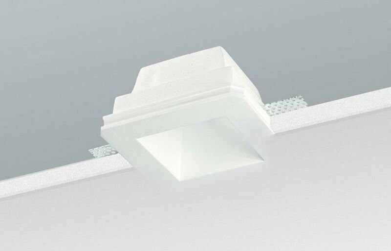 Nobile - Faretto incasso quadrato gesso scomparsa totale gu53/gu10 9096