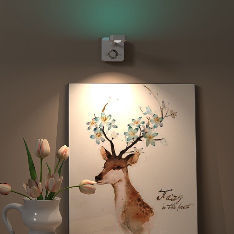 Aplique LED recargable con mando a distancia o detección de movimiento – Foco decorativo regulable, luz ambiental multic...