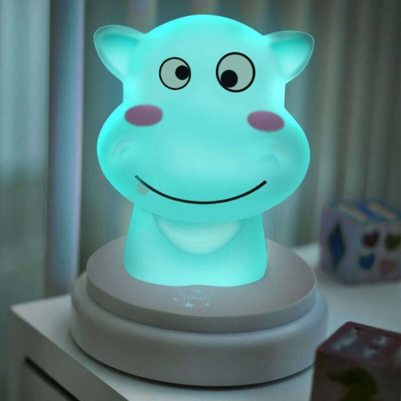 Alecto SILLY HIPPO LED Nachtlicht Nilpferd blau