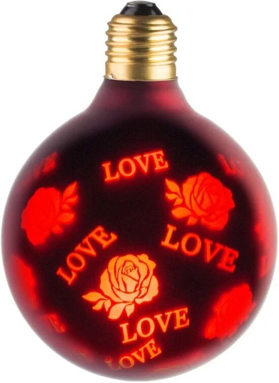 Ecolicht - 30095130001 Ampulle E27 led 0,5W G95 360° - Ambiance Décorative "love" rouge
