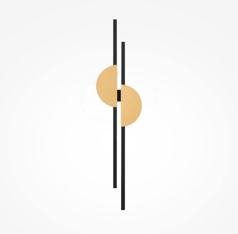 Thumbnail - Maytoni Skyline I Moderne integrierte LED-Wandleuchte, Schwarz, 4000 K, 700 lm, Messingschirm