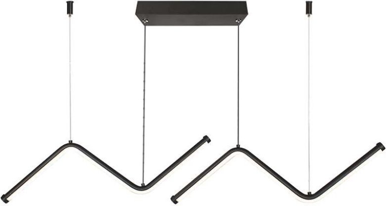 V-tac - led Hängeleuchte Pendellampe Wohnzimmerlampe Aluminium Schwarz Kugeloptik L100cm