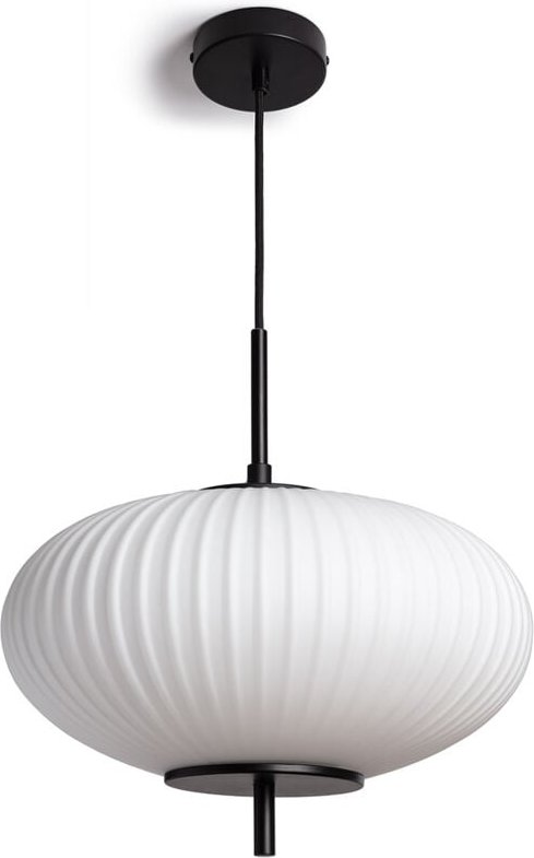 Pendelleuchte Metall und Glas Beca Oblade Schwarz