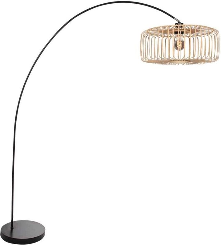 Mexlite - stehlampe - Solva - schwarz - bambus metall -