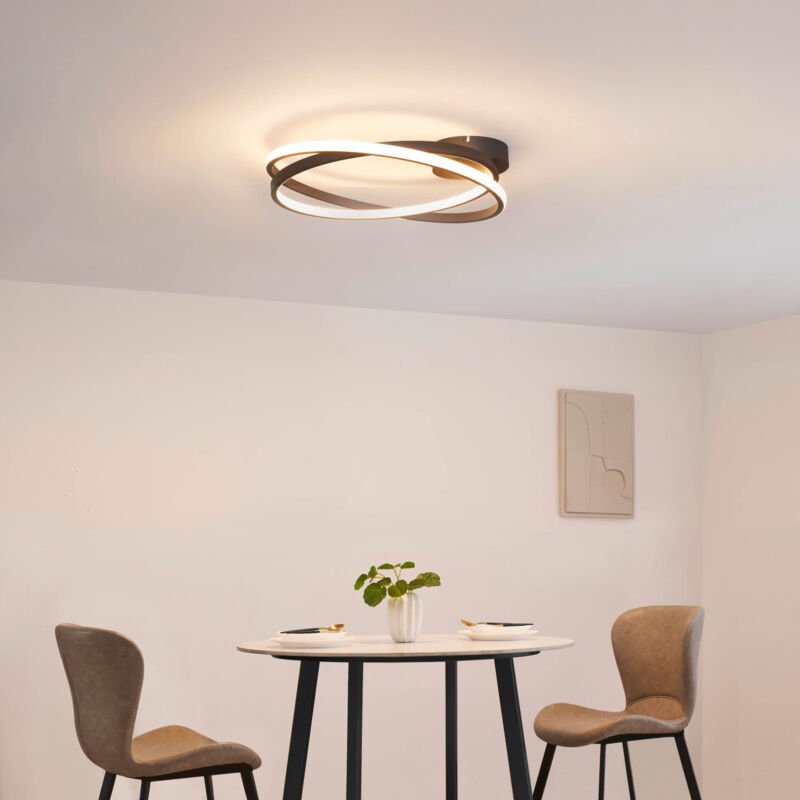 Schwarze Design led Deckenleuchte dimmbar 50 cm - Unity