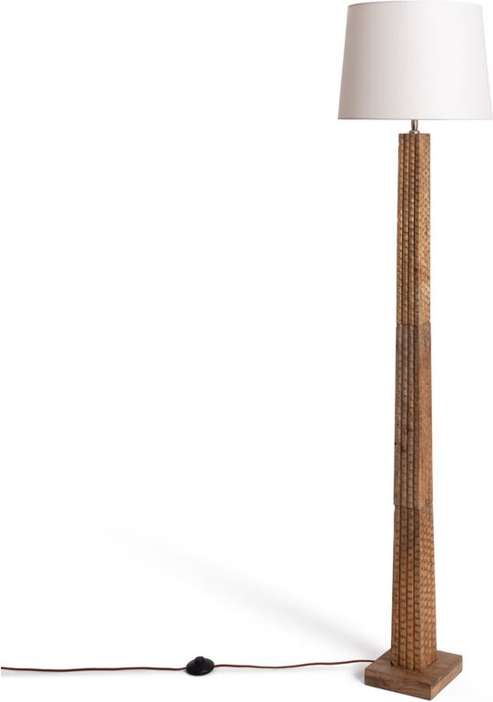 Stehlampe Holz Kyathi Iluzzia Weiß