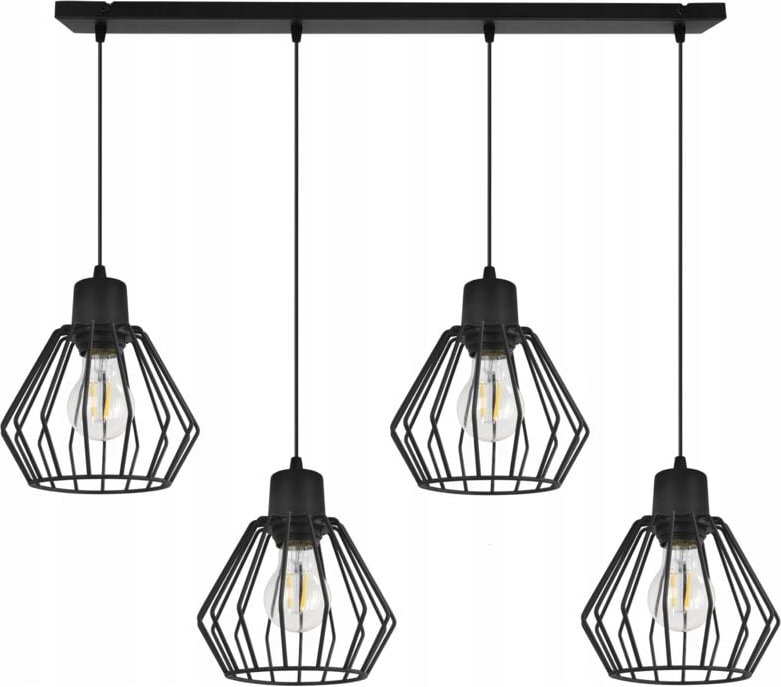 Hängelampe, Deckenleuchter, Drahtschirm, LED