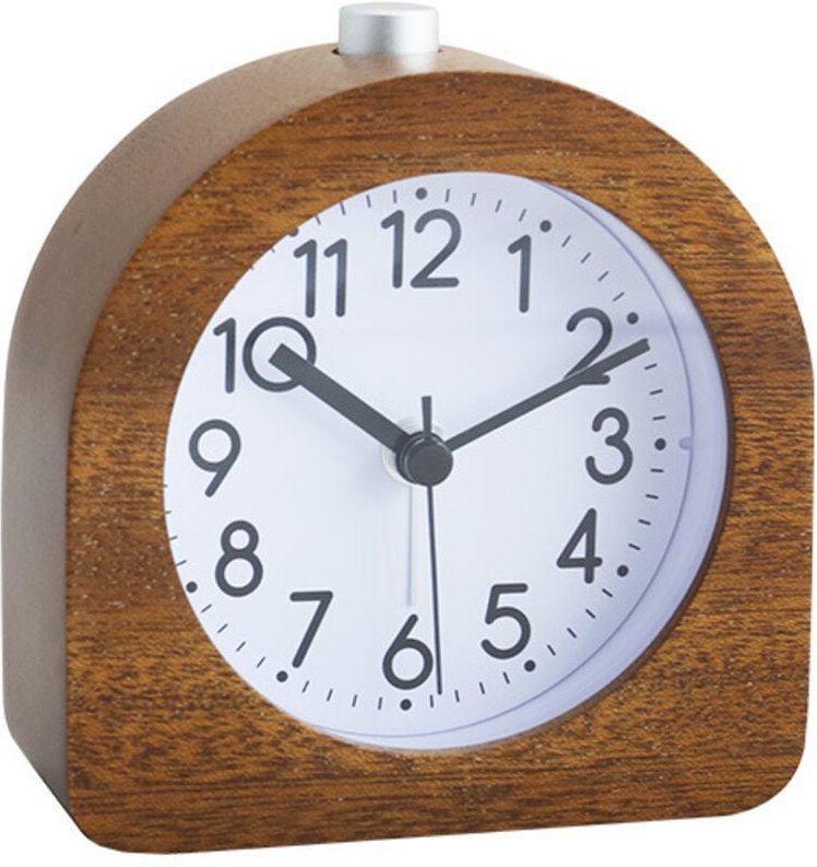 Lablanc - Batteriebetriebener Morgenwecker mit Schlummerfunktion, leuchtender Reisewecker aus Holz, geräuschlos, nicht t...