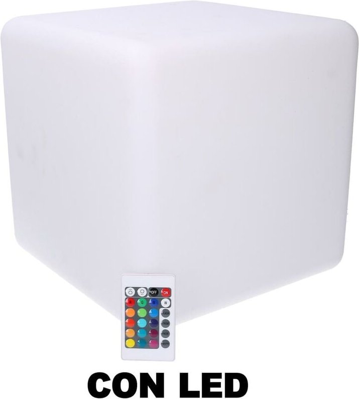 Webmarketpoint - LED-Lampe aus wiederaufladbarem mehrfarbigem Kunststoff cm30x30xh30