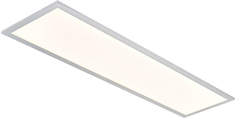 Smart Home Deckenlampe (led Panel) 'Kjetil' aus Aluminium dimmbar mit Fernbedienung für Arbeitszimmer & Büro von Lindby