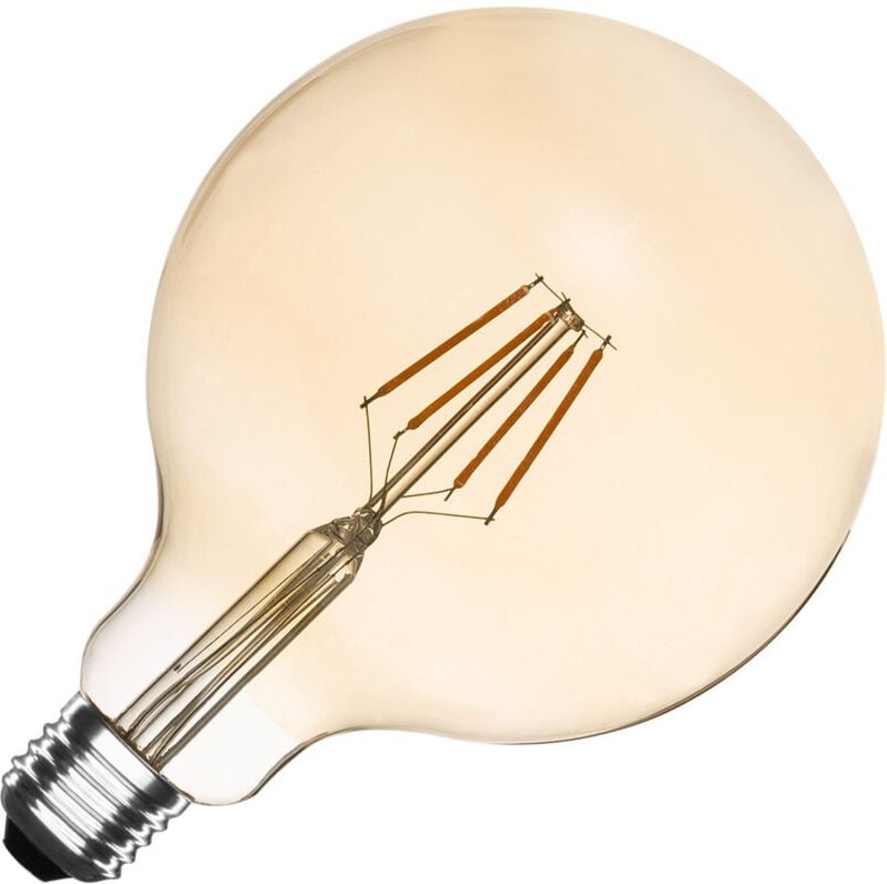 Efectoled - LED-Glühbirne Filament E27 6W 600 lm Dimmbar G125 Gold No Flicker 2700K Warmweiß