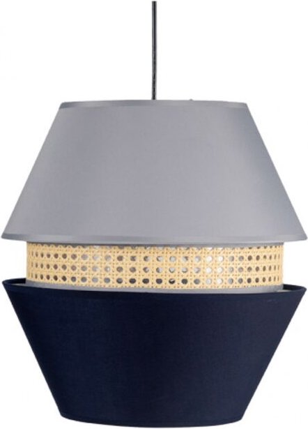 Fabrilamp - Hängeleuchte 3 Lampenschirme trajano1xe27 blau/ grau regx35x35 cm