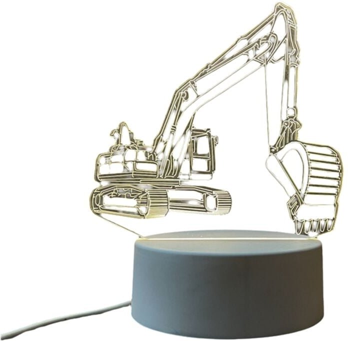 3D-Acryl-Lichtbagger mit Nachtbasis