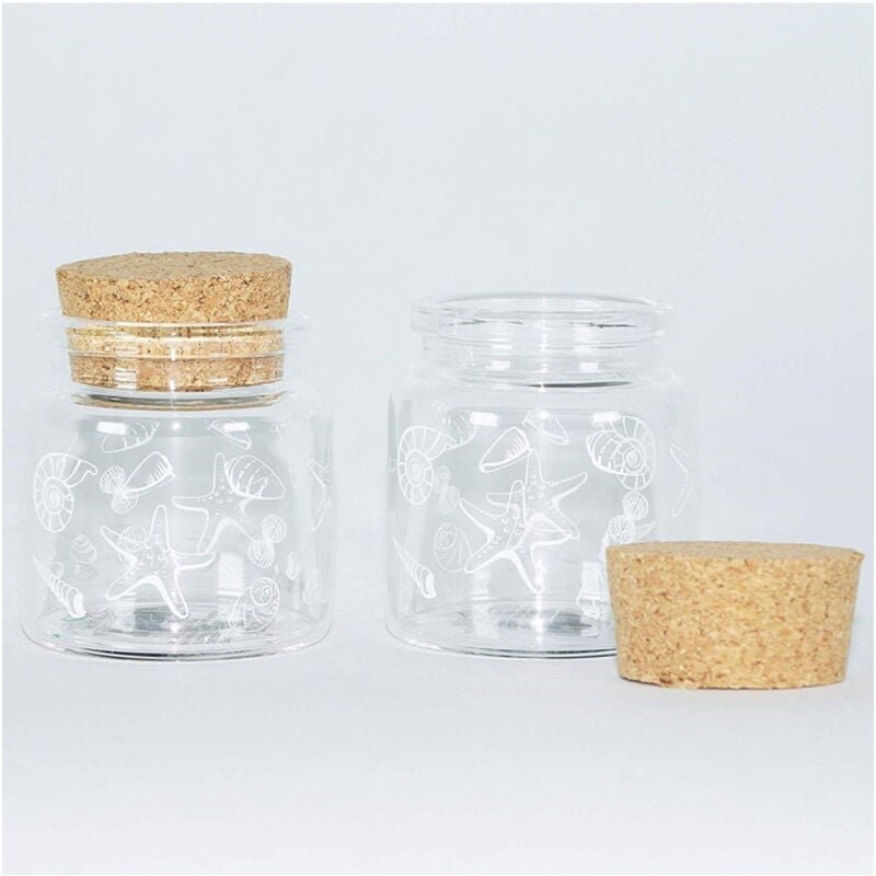 Trade Shop Traesio - Trade Shop - set 24 stück hochzeit gefälligkeiten ampulle 5X5CM shell konfetti geburt gefälligkeite...