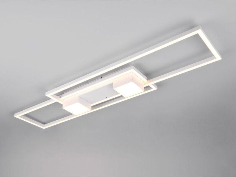 Led Deckenleuchte albany Weiß mit Fernbedienung dimmbar, Breite 100cm