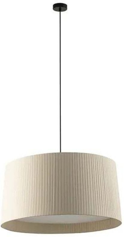 Thumbnail - Faro Samba Simple Zylindrische Pendel-Deckenleuchte Mattschwarz, Beige 3x E27