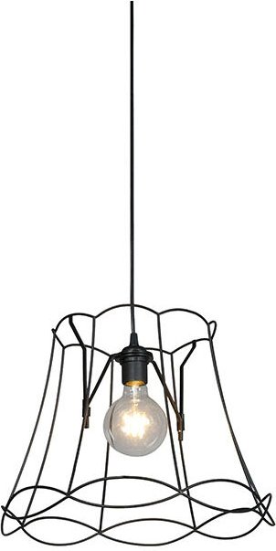 Retro Hängelampe schwarz 40 cm - Granny Frame