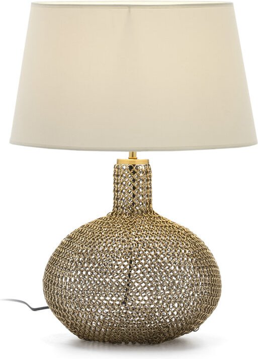 Tischlampe 29X29X36 Kristall/Goldenes Metall/Ohne Schirm