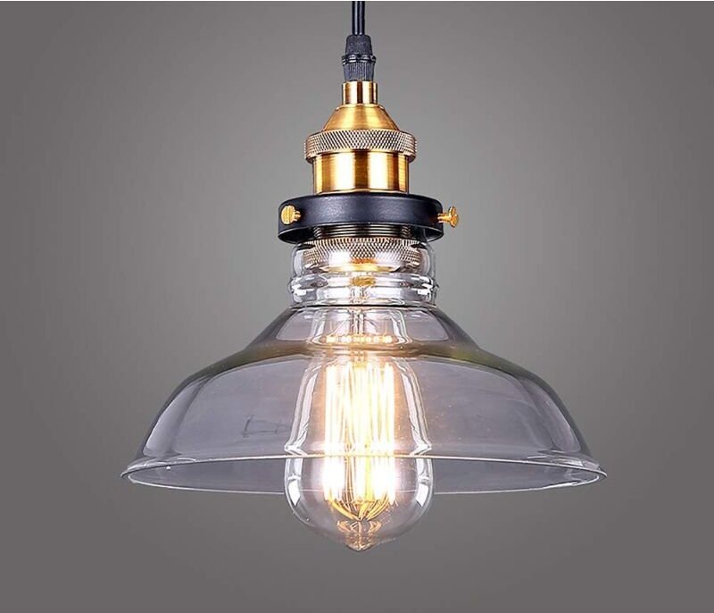 Industrielle Pendelleuchte Retro aus Glas Hängeleuchte E27 Deckenleuchte Pendelleuchten für Esszimmer Wohnzimmer Restaur...