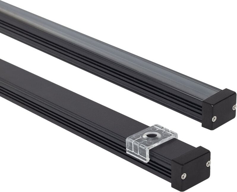 Thumbnail - Aluminiumprofil Wasserdicht IP65 Aufbau 2m für LED Streifen bis 10 mm Schwarz 2 m Transparente