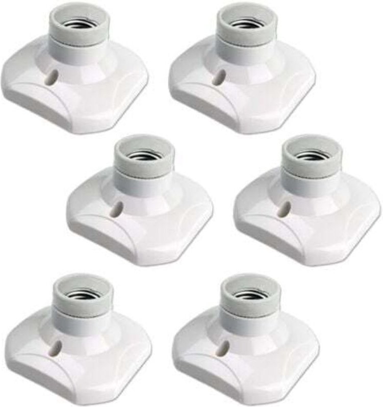Set mit 6 E27-Schraubfassungen für Deckenleuchten, 220–240 V Wechselstrom, Fassungshalter für LED-Lampen, E27-Sockel für...
