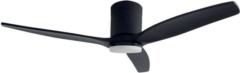 Kasama Deckenventilator mit einstellbarem CCT-Licht und Ø132 DC-Steuerung Schwarz