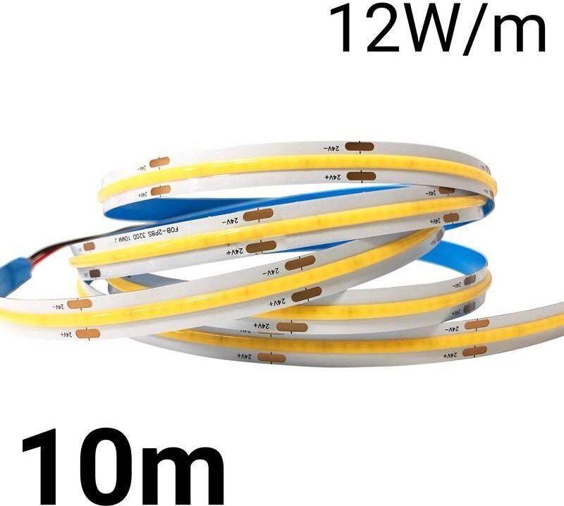 Barcelona Led - cob LED-Streifen 24V dc - 12W/m - 10mm - IP20 - 10 Meter - alle