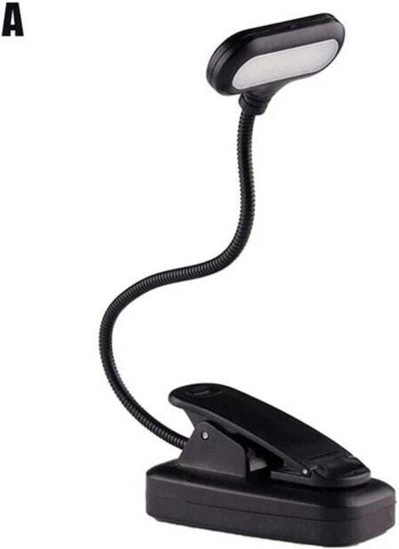 LED-Augenschutz-Buch-Nachtlicht, verstellbar, Mini-Clip-On-Schreibtischlampe, batteriebetrieben, flexibel, für Reisen, S...