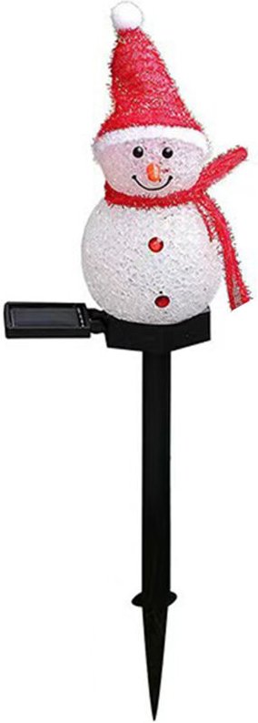 Solarbetriebene Schneemann-Lichterkette für den Außenbereich, Schneemann-Weihnachtsmann-Solar-Ornament