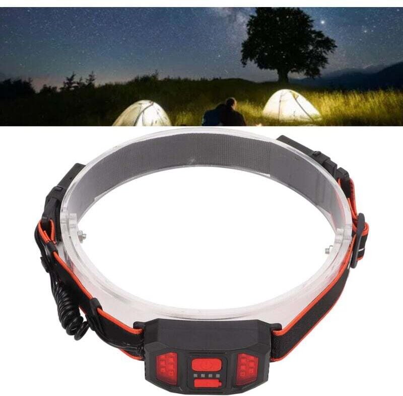 LED-Stirnlampe, Leuchtstab, wiederaufladbare Stirnlampe, rotes Rücklicht für Camping und Wandern, DUBUNS
