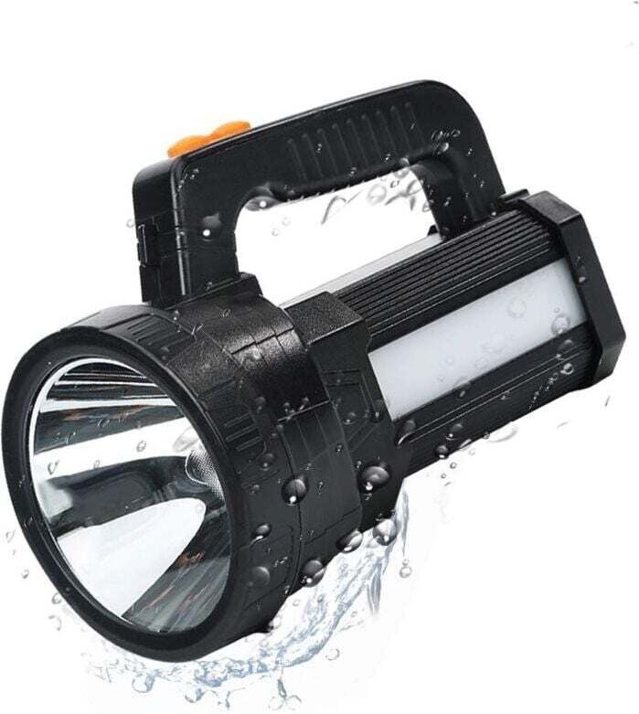 Ultrastarke LED-Taschenlampe, 7200 mAh/6000 Lumen, wiederaufladbare Taschenlampe, IPX4 wasserdicht, 6 Modi, USB-Taschenl...