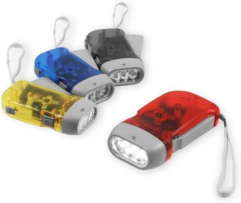 4er-Pack LED-Taschenlampe, tragbare Taschenlampe, 3 LED-Taschenlampe für Camping, Wandern, zufällige Farbe